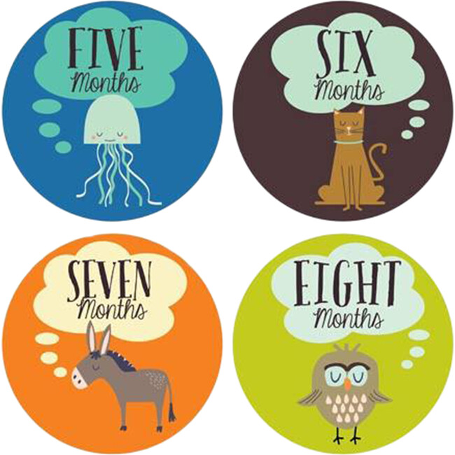Little Animal Lover Monthly Baby Stickers - Keepsakes & Mementos - 3
