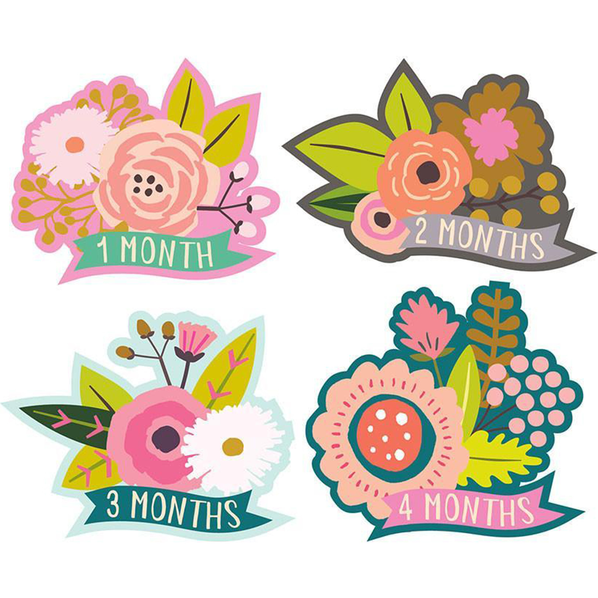 Little Blossom Monthly Baby Stickers - Keepsakes & Mementos - 1