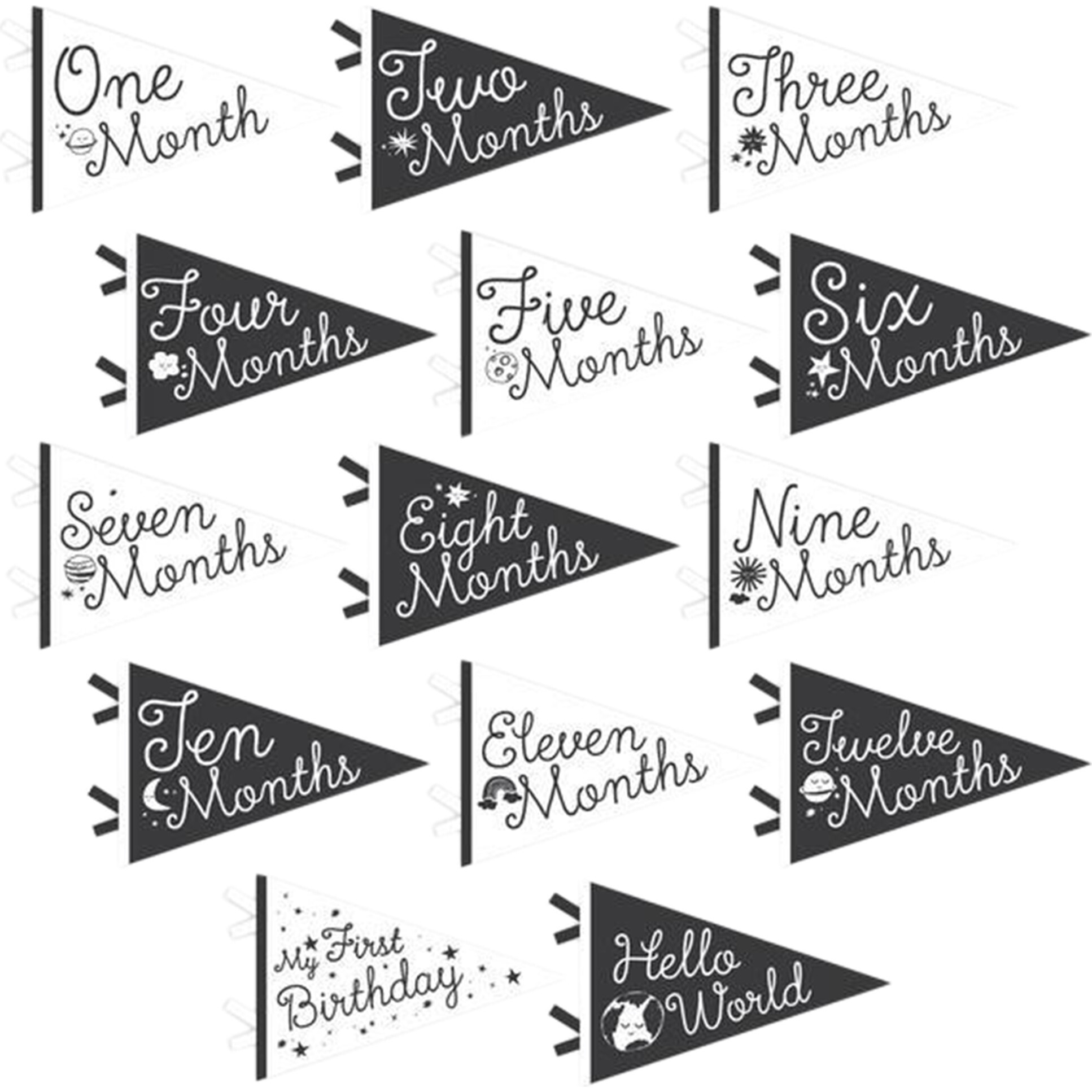 Little Stargazer Petit Milestone Pennant - Keepsakes & Mementos - 1