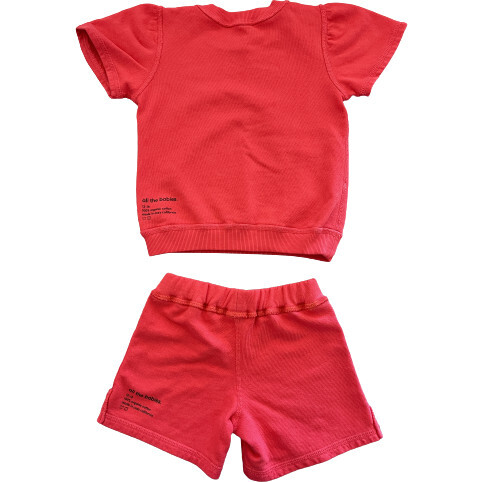 Lil' Short Sweat Set, Raspberry - Mixed Apparel Set - 2