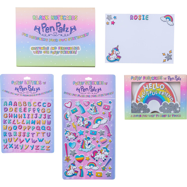 ‘Beautiful Rainbow’ Puffy Stationery Bundle (Box Set of 3 Puffy Postcards)