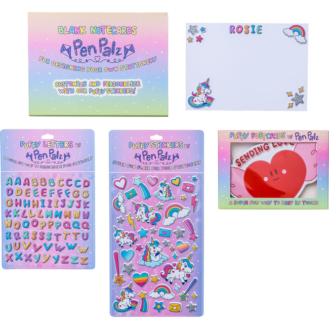 ‘Sending Love’ Puffy Stationery Bundle (Box Set of 3 Puffy Postcards)