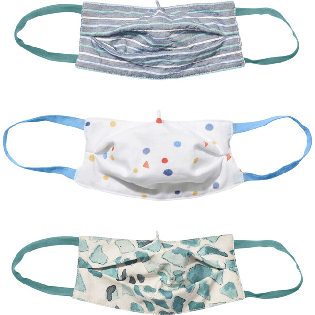 Child 3 Masks Set, Spots & Stripes - Face Masks - 1