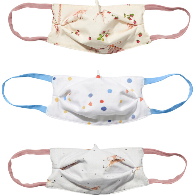 Child 3 Masks Set, Cheetah & Giraffe - Face Masks - 1