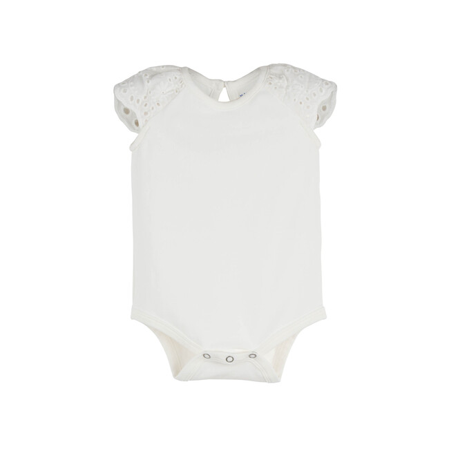 Eva Eyelet Bodysuit, White