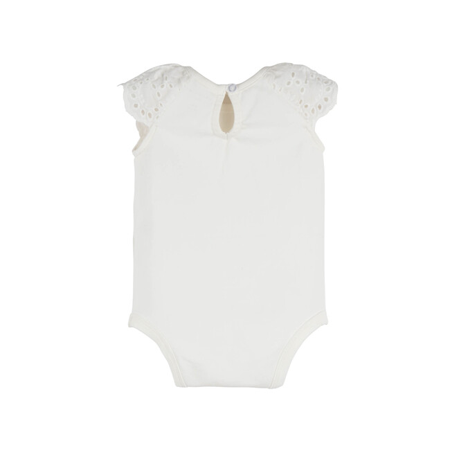 Eva Eyelet Bodysuit, White