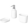 Step Melamine Bathroom Set, White - Bathroom Accessory Sets - 1 - thumbnail