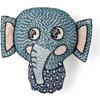 Handmade Kantha Stitched Bedtime Buddy, Elli the Elephant - Plush - 1 - thumbnail