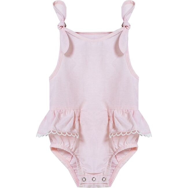 Ruffle Bodysuit, Pink - Onesies - 1