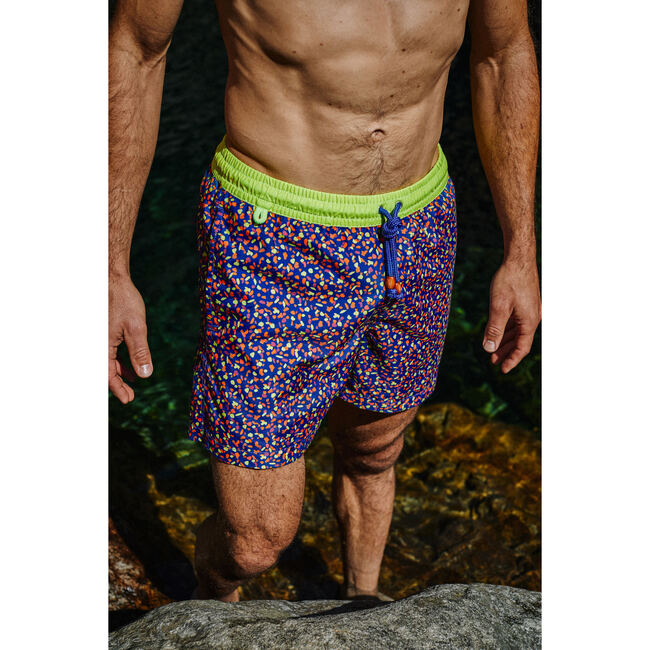 Men's Trawangan Swim Trunks, Graffiti - Swim Trunks - 5