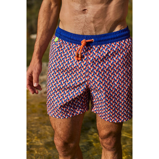 Men's Lucy In The Sky Swim Trunks, Blue - Swim Trunks - 4