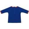 Plain Blue UV Protection Rash Guard, Blue - Rash Guards - 4