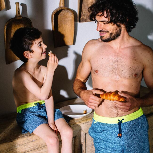 Meno Sunny Atolls Swim Trunks, Blue