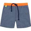 Meno Navy Pop Azulejos Swim Trunks, Blue - Swim Trunks - 1 - thumbnail