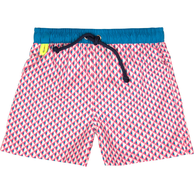 Meno Miami Beach Swim Trunks, Pink - Swim Trunks - 1