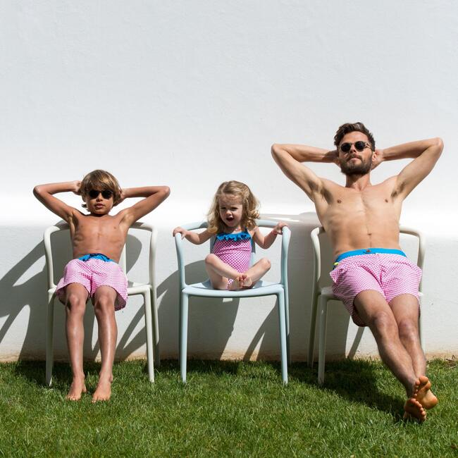 Meno Miami Beach Swim Trunks, Pink - Swim Trunks - 2