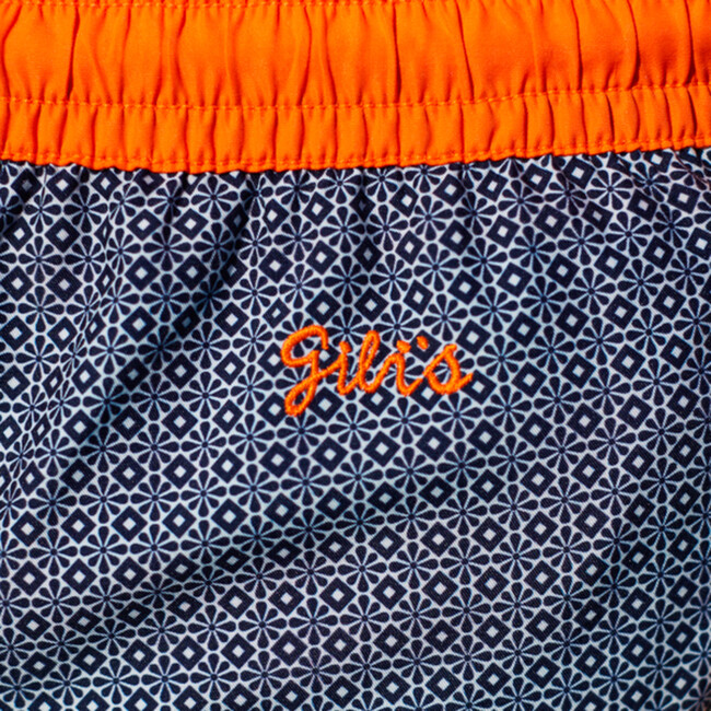 Meno Navy Pop Azulejos Swim Trunks, Blue - Swim Trunks - 3