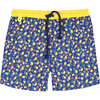 Meno Lemonade Swim Trunks, Blue - Swim Trunks - 1 - thumbnail