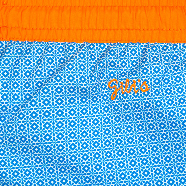 Air Azulejos Swim Trunks, Sky Blue - Swim Trunks - 2