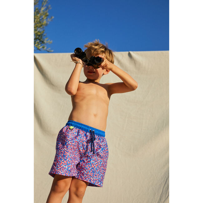Meno Pink Reef Swim Trunks, Pink - Swim Trunks - 3