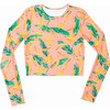 Women's Coco Crew Neck Rash Guard, Banana Palm - Rash Guards - 1 - thumbnail