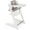 Tripp Trapp® High Chair Complete, White with Icon Grey - Highchairs - 1 - thumbnail