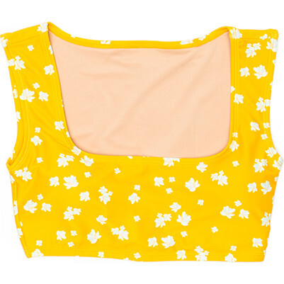 Women's Clementine Square Neck Swim Top, Sun Sprite - Two Pieces - 1