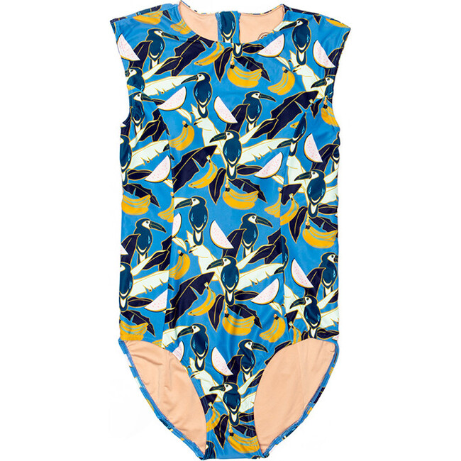Women's Michaela Sleeveless One Piece Swimsuit, Tropical Oasis - One Pieces - 1