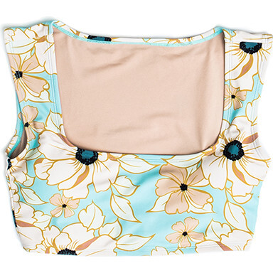 Women's Clementine Square Neck Swim Top, Eden Rose - Two Pieces - 1