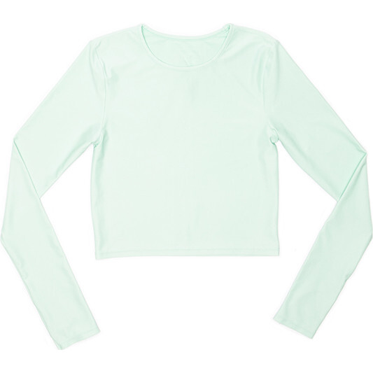 Women's Coco Crew Neck Rash Guard, Mint - Rash Guards - 1