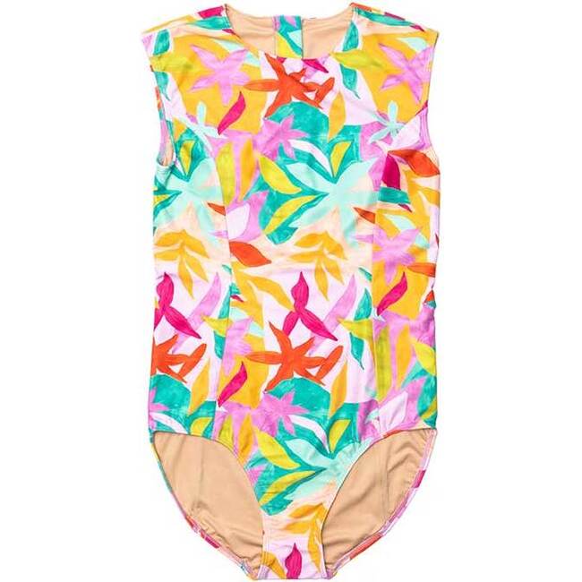 Women's Michaela Sleeveless One Piece Swimsuit, Brushed Flora - One Pieces - 1