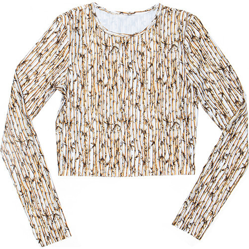 Women's Coco Crew Neck Rash Guard, Bamboo Forest - Rash Guards - 1
