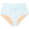 Women's Joana High Rise Moderate Coverage Swim Bottom, Sea Glass Stripe - Two Pieces - 1 - thumbnail