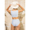 Women's Joana High Rise Moderate Coverage Swim Bottom, Sea Glass Stripe - Two Pieces - 5