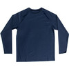 Porter Mens Long Sleeve Rash Guard, Navy - Rash Guards - 1 - thumbnail