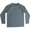 Porter Mens Long Sleeve Rash Guard, Charcoal - Rash Guards - 1 - thumbnail