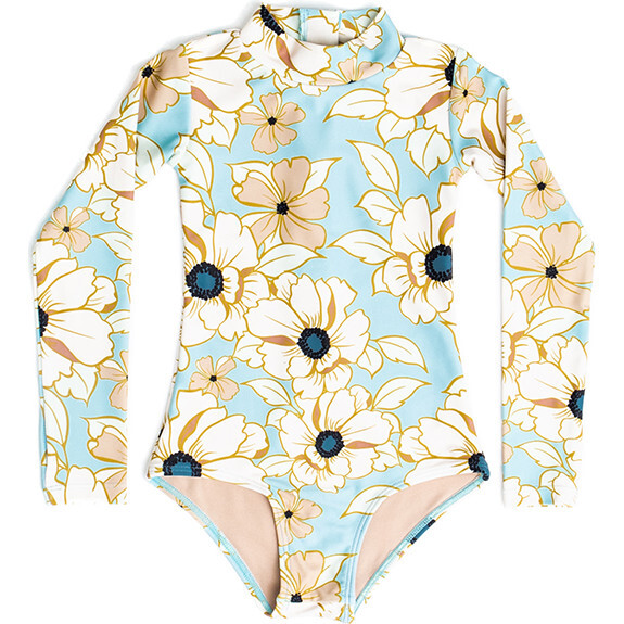 Mini Kelly Girls LS One Piece Swimsuit, Eden Rose - One Pieces - 1