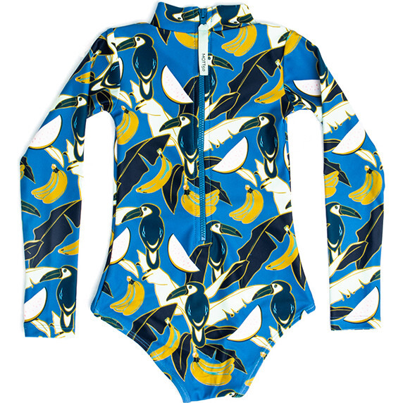 Mini Kelly Girls LS One Piece Swimsuit, Tropical Oasis