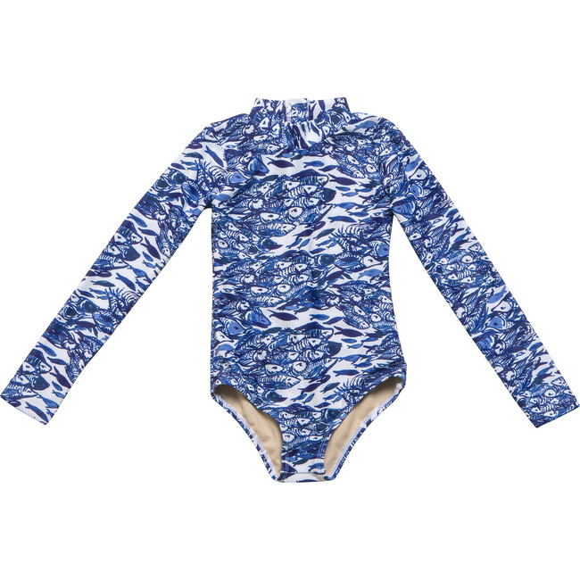 Mini Kelly Long Sleeve One Piece, Nazare Wave - One Pieces - 1