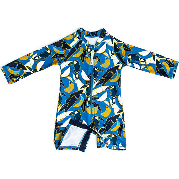 Mini Taylor Baby LS Sunsuit, Tropical Oasis - One Pieces - 1