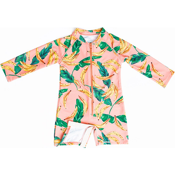 Mini Taylor Baby LS Sunsuit, Banana Palm - One Pieces - 2