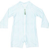 Mini Taylor Baby LS Sunsuit, Sea Glass Stripe - One Pieces - 1 - thumbnail