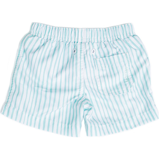 Mini Major Boys Boardshort, Sea Glass Stripe - Swim Trunks - 2