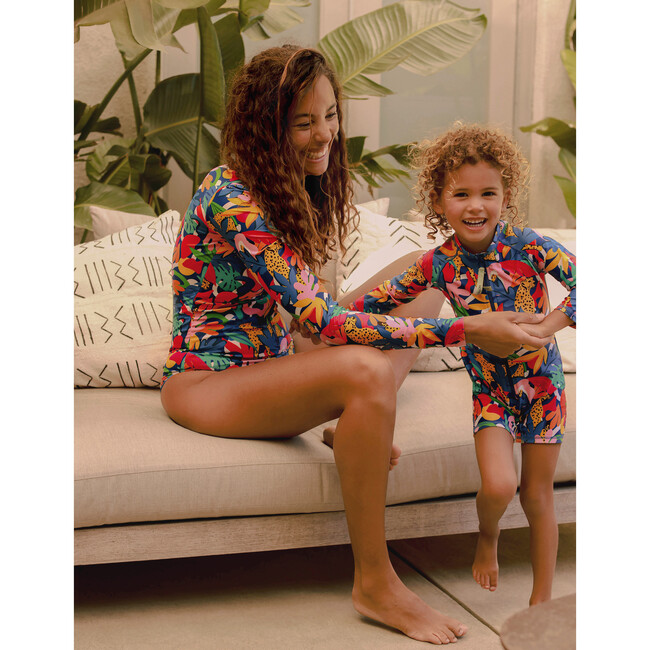 *Exclusive* Mini Taylor Long Sleeve Sunsuit, Jungle Roar - One Pieces - 2