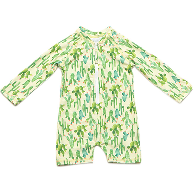 Mini Taylor Baby Swim Onesie, Cactus Blossom - One Pieces - 1