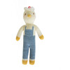 Benedict the Chicken Knit Rattle, White/Blue - Rattles - 1 - thumbnail