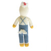 Benedict the Chicken Knit Rattle, White/Blue - Rattles - 2