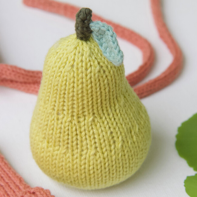 Pear Knit Rattle, Green