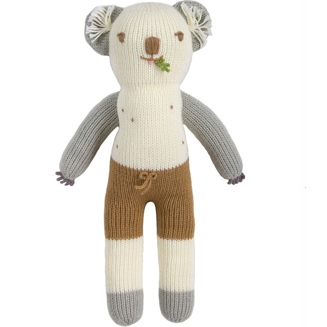 Mini Koa the Koala Knit Doll, White/Grey - Dolls - 1