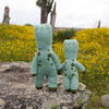 Mini Iggy the Dinosaur Knit Doll, Teal - Dolls - 2